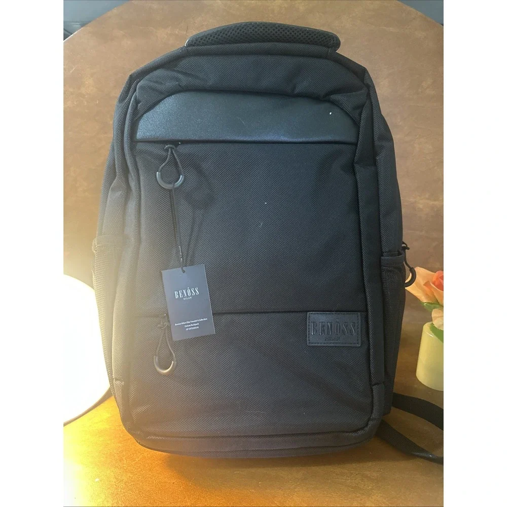 Benoss Milan Elite Travelers Collection Deluxe Backpack18x11x6 Cushion 4-Laptop